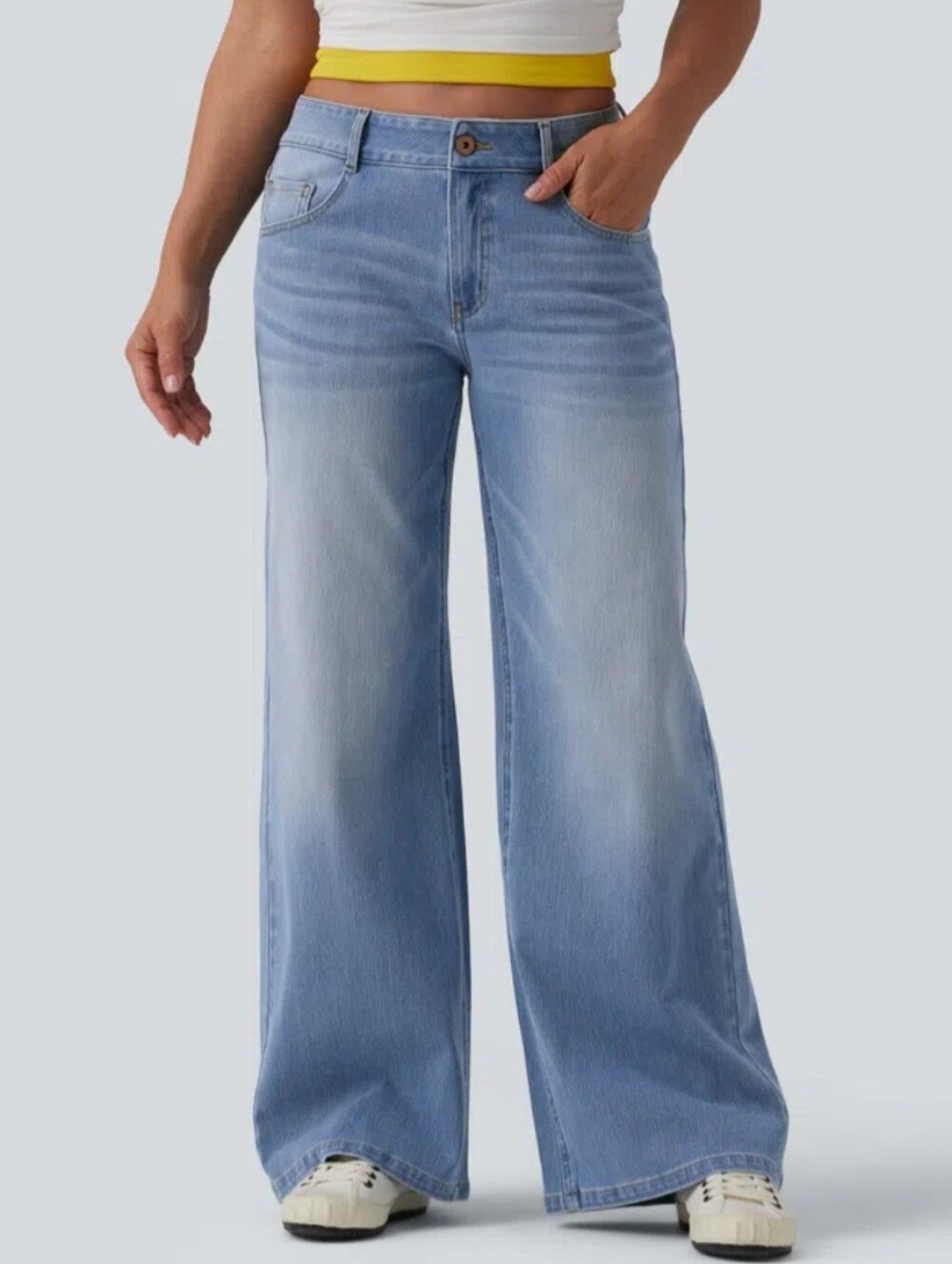 Halara Flex Low Rise Baggy Blue Wide-Leg Women’s Jeans Size XL